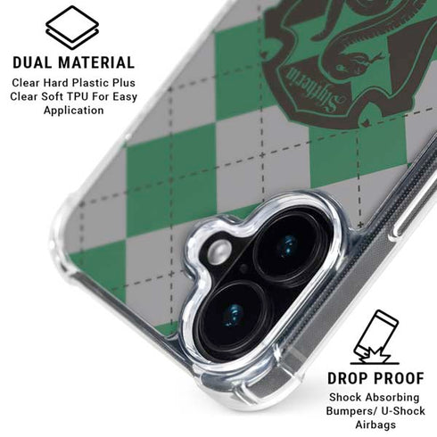 Wizarding World Harry Potter Slytherin Crest iPhone 16 Clear Case